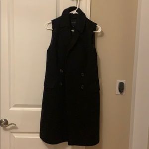 New Look black double breasted vest coat